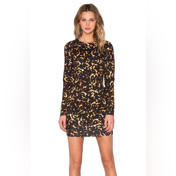 Alexander McQueen Dresses & Skirts - Alexander McQueen MCQ tortoise animal print long sleeve dress size large